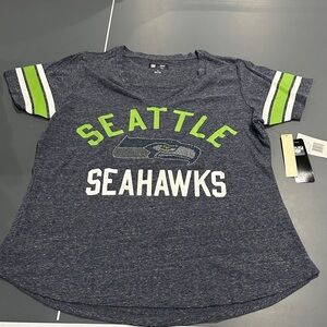 Seattle Seahawks Kids Tee - Navy and Lime